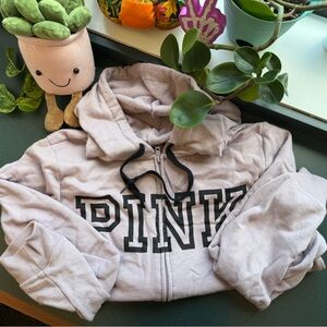 PINK hooded zip up
